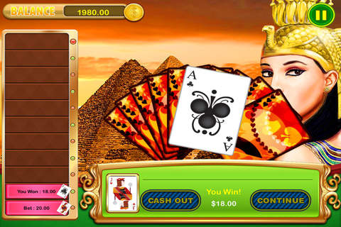 777 Pharaoh's in Vegas Hi-Lo (High-Low) Cards Game Jackpot Casino Bash screenshot 4