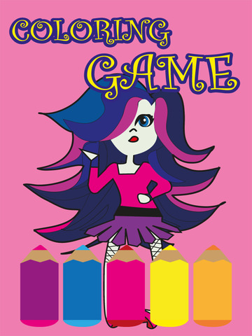 【免費遊戲App】Coloring Game with Monster Girls version - Finger Painting-APP點子