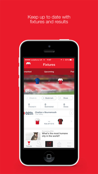 Fan App for Charlton Athletic FC