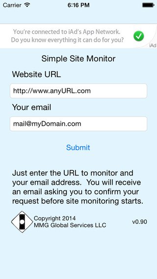 Simple Site Monitor URL Monitor