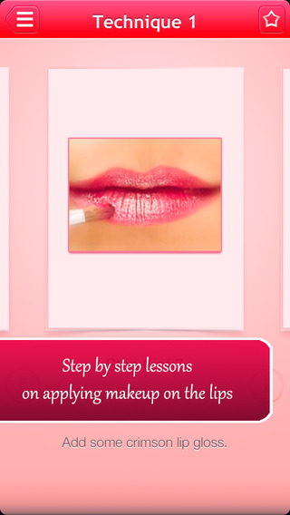 Lip Gloss Tutorial lite : step by step lessons on applying makeup on the lips