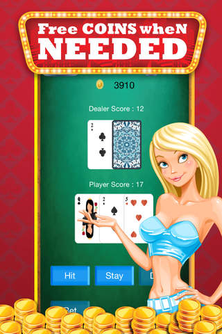 World Blackjack - Series of Double Deal, 21 Magic Card Trick & Challenge Night for Top Girls screenshot 3