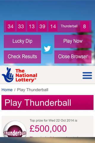 UK Lottery Generator (Free Lotto, Euromillions & Thunderball) screenshot 3