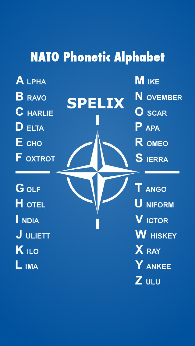 App Shopper: NATO Phonetic Alphabet - SPELIX (Utilities)