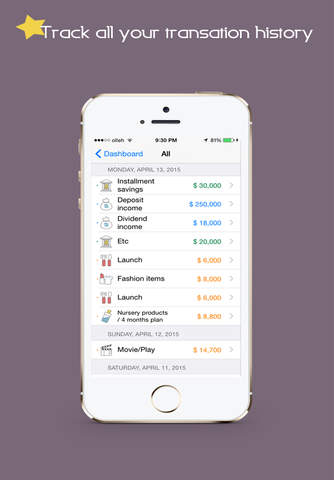 Thumb Money expense tracker - Household accounts bills and spending tracker screenshot 4
