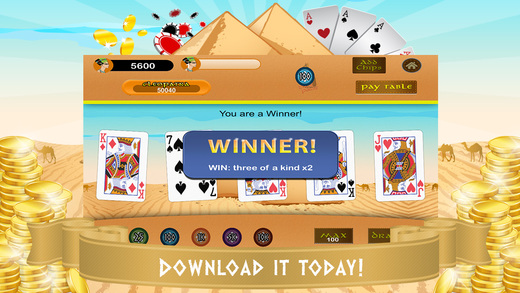 【免費遊戲App】Video Poker PRO - Pyramids Treasure-APP點子