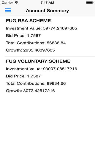 FUG Pensions Mobile screenshot 4