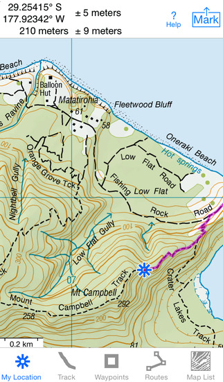 iHikeGPS NZ : New Zealand Topo Maps with Full Navigation