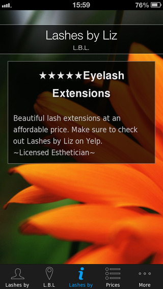 【免費商業App】Lashes by Liz-APP點子