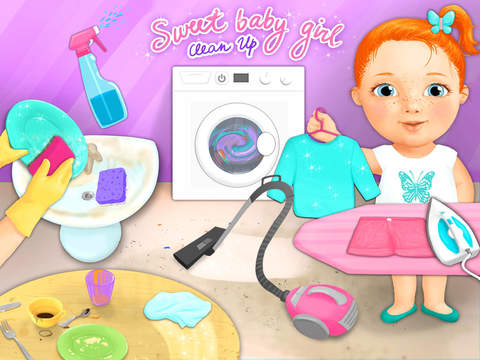 Sweet Baby Girl Clean Up - Kitchen, Bath and Bedroom на iPad
