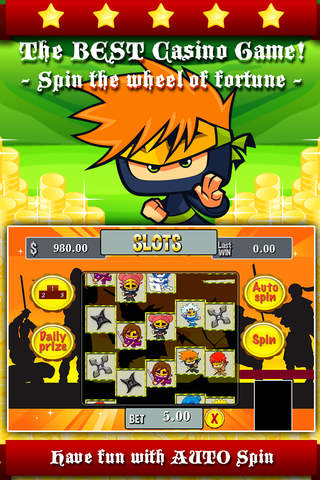 AAA Aaron Ninja Slots - Spin the rival stars to win the prices screenshot 2