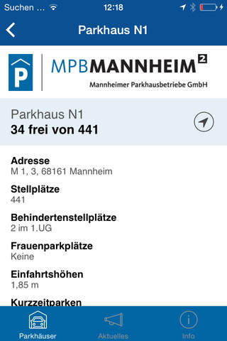 Parken in Mannheim screenshot 2