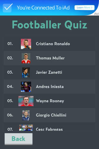 Footballer Quiz © screenshot 3