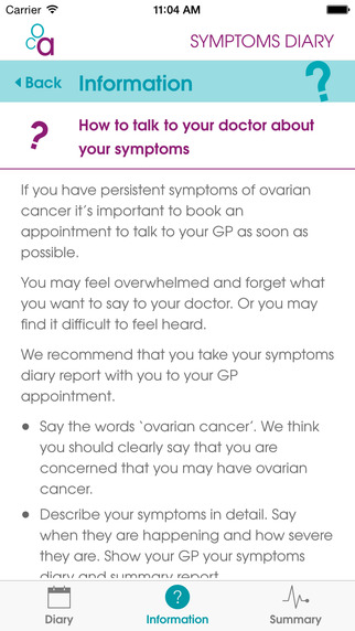 免費下載健康APP|Ovarian Cancer Symptoms Diary app開箱文|APP開箱王