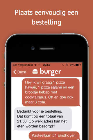 burger app screenshot 2