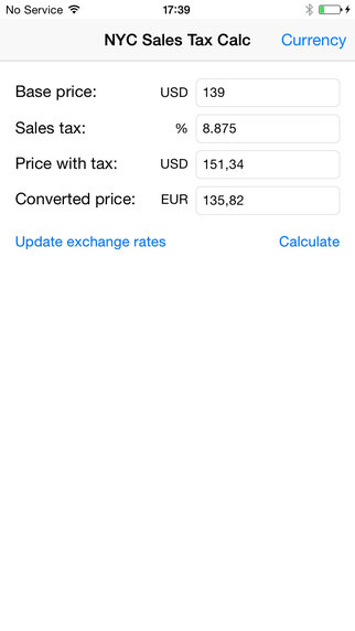 NYC Sales Tax Calculator