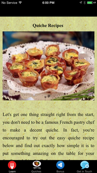 【免費生活App】Quiche Recipes - Create Beautiful Quiches Today-APP點子