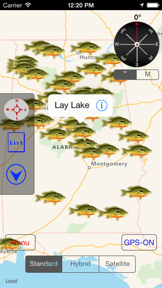 Alabama: Fishing Lakes