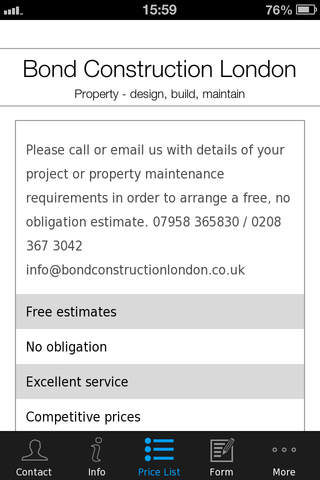 Bond Construction London screenshot 4