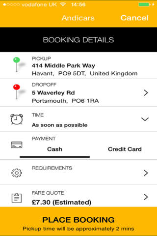 Andicars - Taxi Booking App screenshot 3