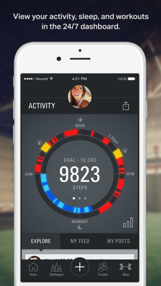 Record by Under Armour - Fitness Training Activity Sleep Tracking Weight Loss Community