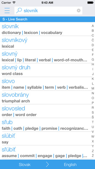 Slovak English Dictionary and Translator Slovensko - anglický slovník