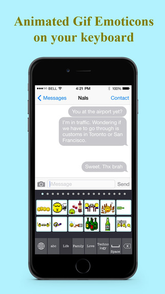 Animated Emoticons Keyboard - GIf Smileys Stickers to conversations