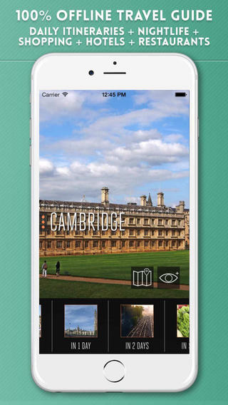 Cambridge Travel Guide with Offline City Street Maps