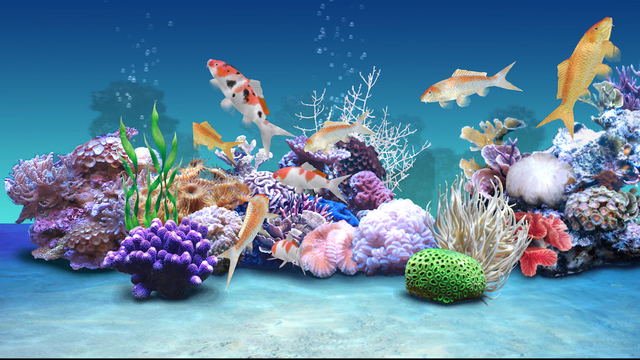 Koi Aqua HD - Real Sim Coral Reef Plants and Live Freshwater Fish Tank Pond Virtual Tropical Fishes 