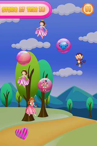 A Princess Bloons Party - A Color Bubbles Pop Shooter Free screenshot 2