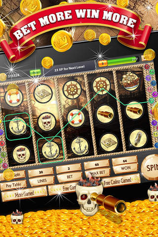 Pirates Slots ~ A Super 777 Las Vegas Strip Casino 5 Reel Slot Machine Game screenshot 3