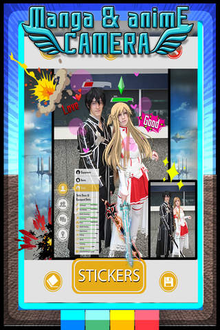 CamCCM - Manga & Anime Sticker Camera : Super Fashion Photo Dress Up For Sword Art Online Cartoon screenshot 2