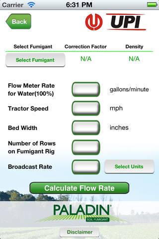 Paladin® Soil Fumigant Calculator screenshot 4