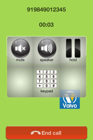 Screenshot of Volvo Dialer