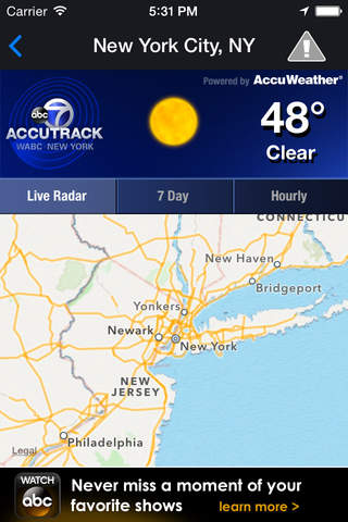AccuTrack WABC NY Weather screenshot 2