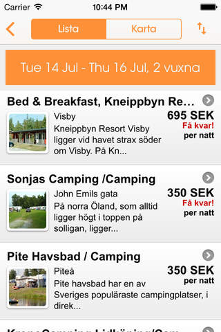 Camping.se, Camping & Stugor screenshot 3