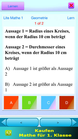 【免費教育App】QVprep Lite Mathe für 1. Klasse-APP點子
