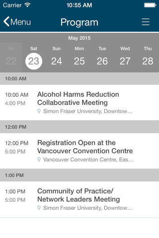 CACUSS Conference screenshot 3