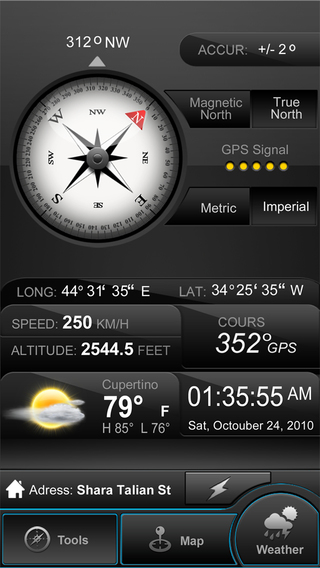 【免費交通運輸App】Weather Compass Gps+ (Weather, Map, Speedometer, Altimeter, Course)-APP點子