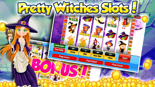 AAA Aadorable Pretty Witches - Roulette Slots Blackjack Jewery Gold Coin$