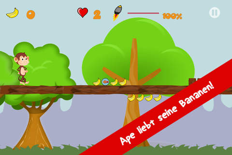 Ape Runner - the funny addictive monkey running game screenshot 3