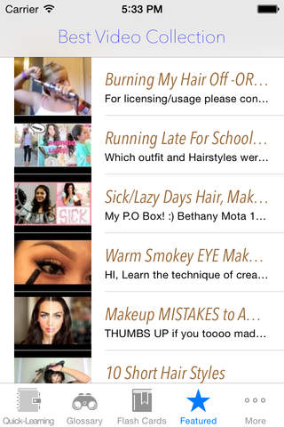 Hair and Makeup Dictionary: Flashcard with Free Video Lessons and Cheatsheets screenshot 4