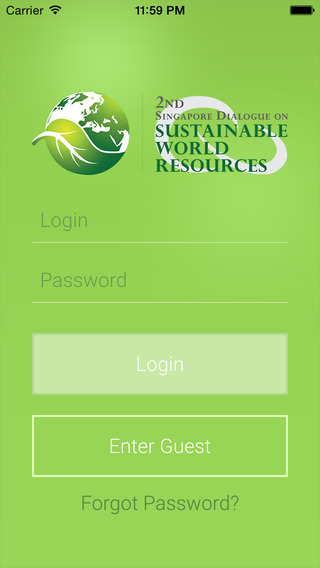 Singapore Dialogue on Sustainable World Resources SWR Conference App