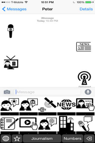 Journalism Stickers Keyboard: Using Journalist favorite Icons to Chat screenshot 3