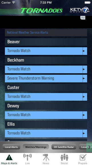 【免費天氣App】Tornadoes KETV NewsWatch 7 Omaha, Nebraska-APP點子