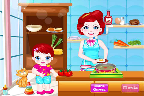 Baby Lulu Help Mommy to Cook screenshot 3
