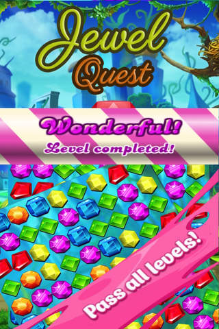Jewel Quest World HD - Addictive  match 3 puzzle game for kids and girls screenshot 2