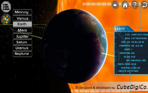 SolarSystem interactive screenshot 2