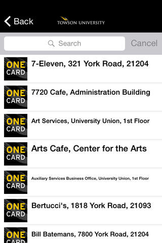 Towson University OneCard screenshot 3