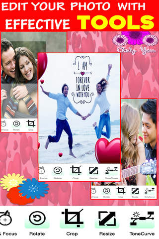 Love Pics Lab - A Photo Editor With Cool Stickers,Meme & Hearts For Valentine Day Lol Card screenshot 2